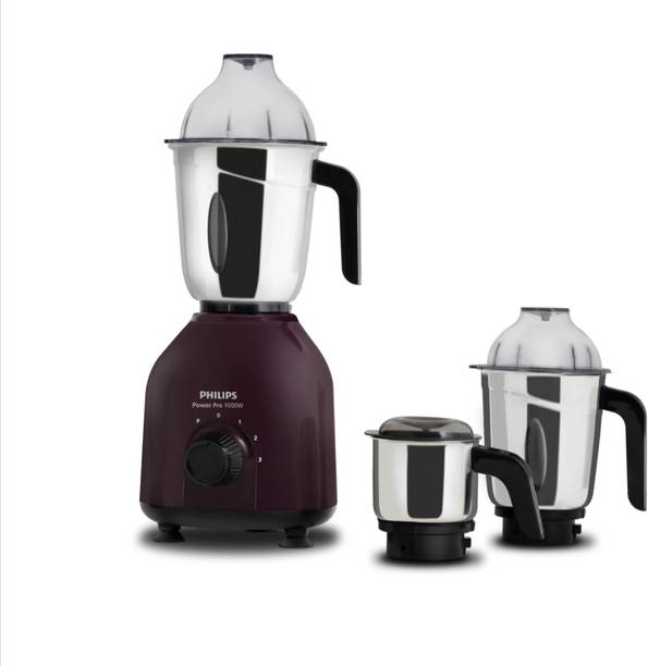 PHILIPS HL7713 1000 W Mixer Grinder (HL7713 3 Jars Violet)