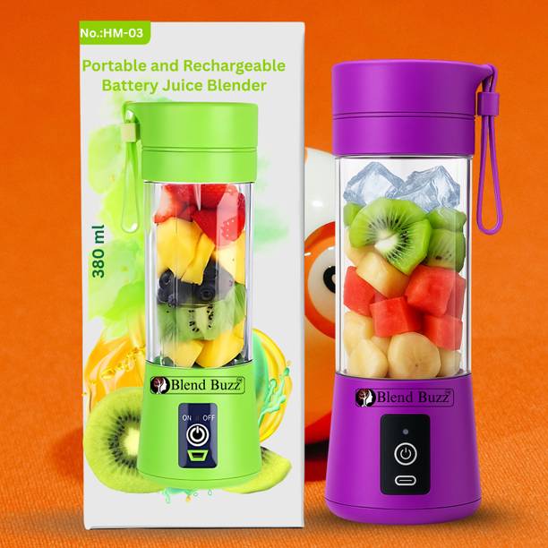 Blend Buzz Portable USB Juicer Blender Rechargeable Smoothie Maker Fruit Mixer 40 W Mixer Blender