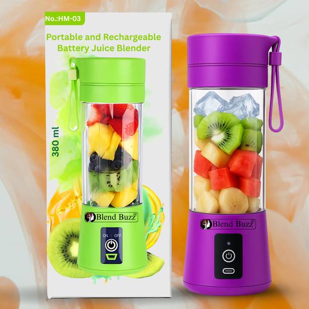 Blend Buzz Portable Rechargeable Juicer Blender USB Smoothie Maker Protein Shake 40 W Mixer Blender