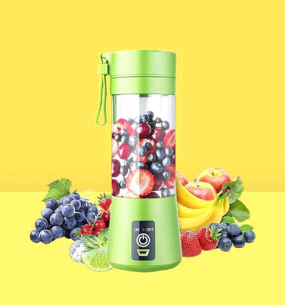 Radhe Electric Fruit Juicer Maker USB Rechargeable Mini Juicer Mixer GrinderND24 350 W Juicer Mixer Grinder