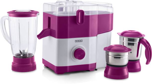 USHA NUTRIMATIC JMG 500W 500 Juicer Mixer Grinder (3 Jars, Purple)