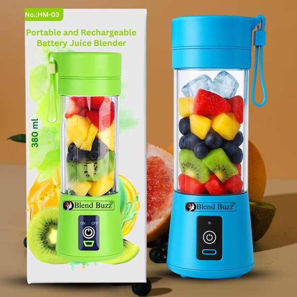 Blend Buzz Travel Friendly Portable USB Juicer Blender Rechargeable Smoothie Maker 40 W Mixer Blender