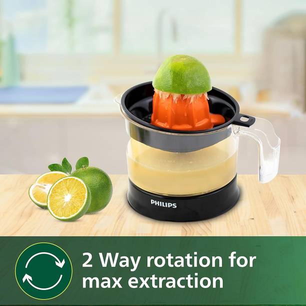 PHILIPS HR2777/00 Citrus Press, with 2 Sized Cones for difPHILIPS HR2777/00 Citrus Press, with 2 Sized Cones for different size fruit Juicer 25 W Juicer  (HR277700 | 1 Jar | Black)ferent size frACuit Juicer 25 W Juicer  (HR277700 | 1 Jar | Black)