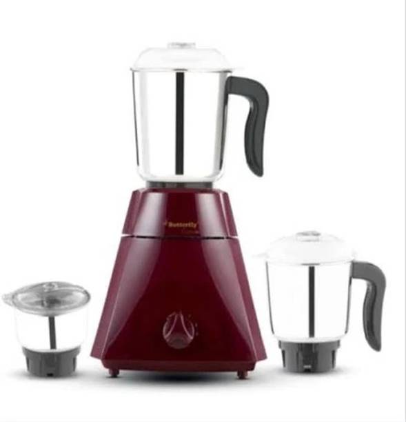 Butterfly RHINO CH RED 3J 500 Mixer Grinder (3 Jars, CHERRY RED)