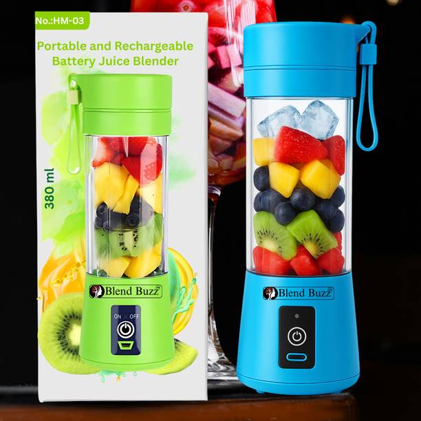 Blend Buzz Mini Portable Blender USB Juicer Rechargeable Smoothie Maker Ice Crusher 40 W Mixer Blender