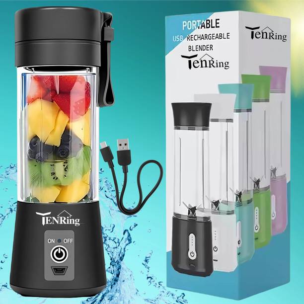 Tenring Protein Shakes & Juices | Personal Travel Blender with Powerful 6-Blade 150 W Juicer