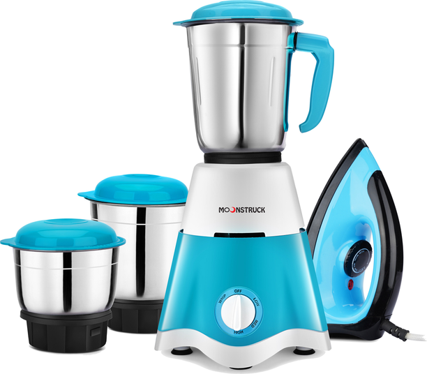 Moonstruck COMBO-3-JAR WITH IRON 750 W Juicer Mixer Grinder