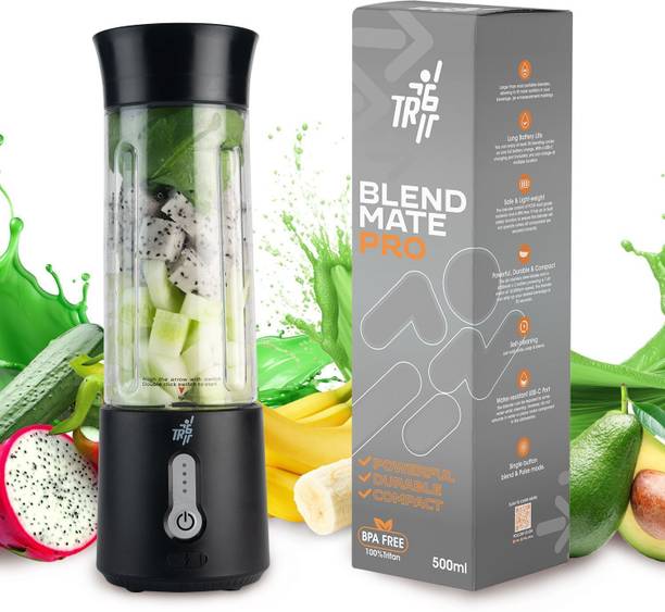 TR6 Blendmate Pro Portable Blender for Smoothies, Protein Shakes & Ice Crushing 240 W Juicer Mixer Grinder