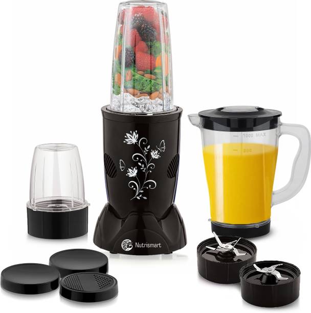 Nutrismart 3 Unbreakable Jars Blender for Gym Smoothies, Shakes and Juices 500 W Juicer Mixer Grinder