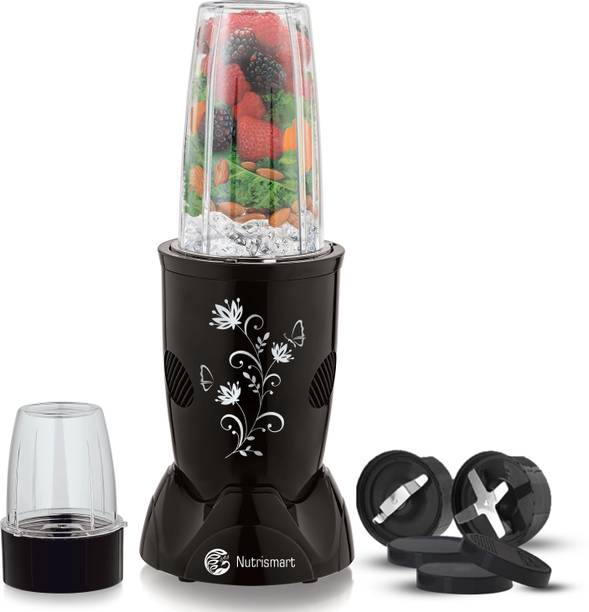 Nutrismart 2 Polycabonate Jars, Smoothie Blender for Home, Gym and Kitchen 500 W Juicer Mixer Grinder