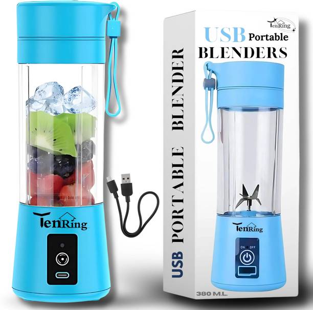 Tenring Mini Portable Blender USB Rechargeable – Smoothie Maker with 6 Blades for Shakes 105 W Mixer Blender