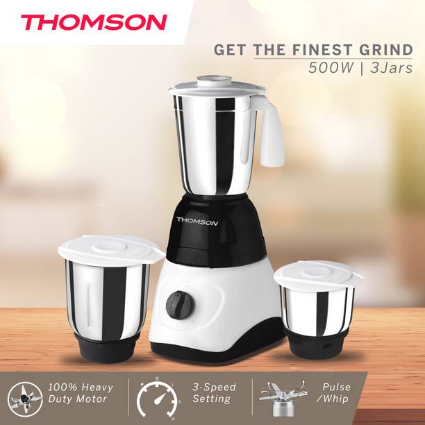 Thomson Kitchen Master Pro 500 W Juicer Mixer Grinder (3 Jars, Black)