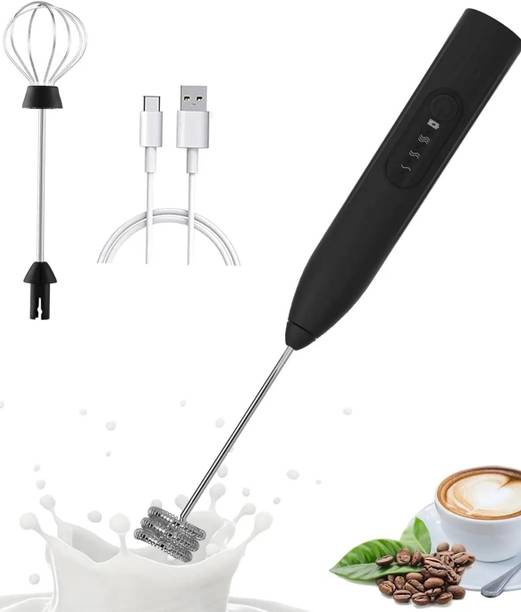 Saviraj Electric Foam Maker for Coffee with 2 Whisks and Coffee Decoration Tool 5 Cups Coffee Maker