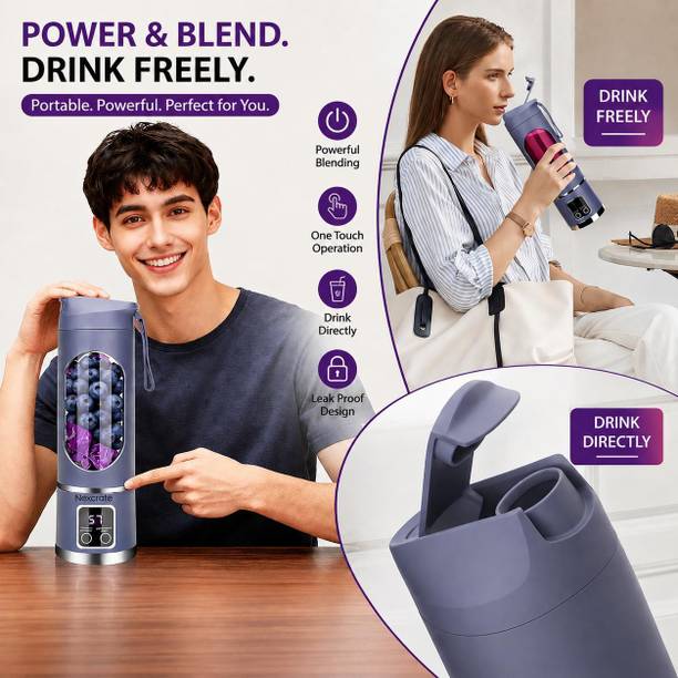 RUSHKRT PORTABLE JUICER BLENDER|450ML-12BLADES|TRAVEL-F...