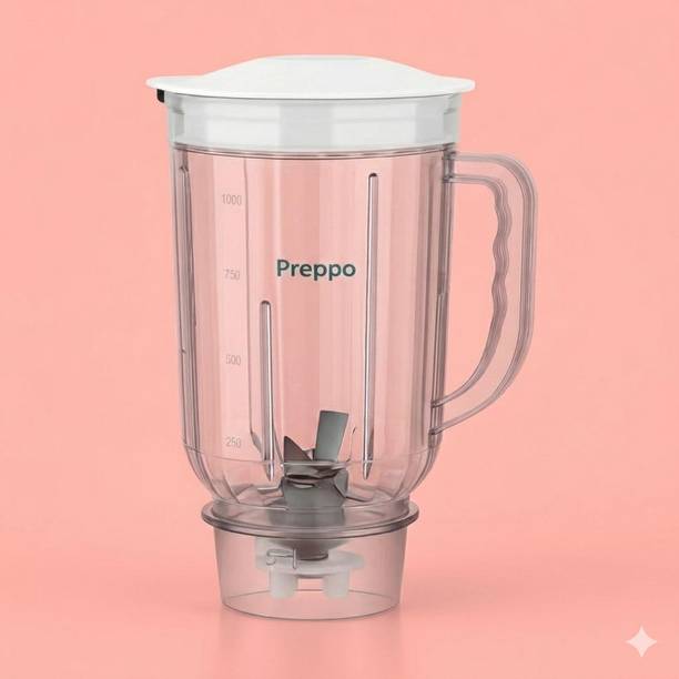 Preppo Plastic Blender Jar | Shaker | Plastic Juicer Jar | (1000ML)48 Mixer Juicer Jar