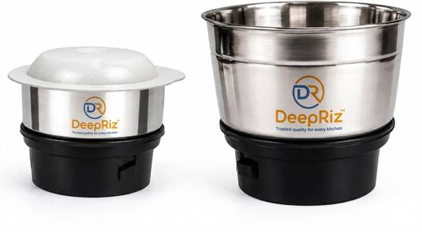 DeepRiz Stainless Steel Chutney Jar Suitable For All Mixer Grinder Jar Set 180ml & 300ml Mixer Juicer Jar