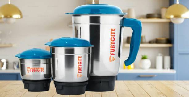 FUBYCITE Mixer Grinder Jar Set |Blending1.2L|Grinding0.8L|Chutney0.4L Mixer Juicer Jar