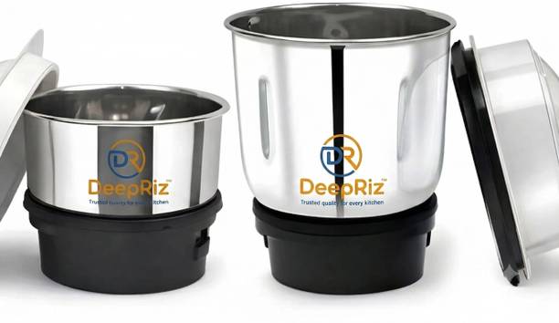 DeepRiz Stainless Steel Chutney Jar Suitable For All Mixer Grinder Jar Set 180ml & 400ml Mixer Juicer Jar