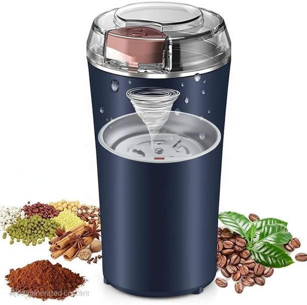 TASTORA Portable Electric Coffee Grinder Spice & Coffee Bean Grinder 2 Cups Coffee Maker