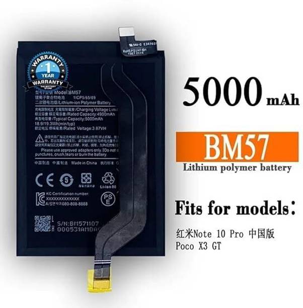 THE BATTERY STORE Mobile Battery For  Redmi Original BM57 Battery for Redmi Note 10 Pro/Poco X3 GT with 1 Year Warranty