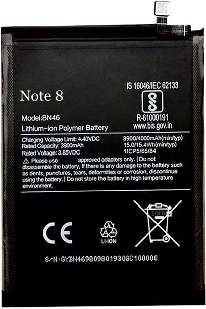 AEV Mobile Battery For  Xiaomi Redmi Note 8 II BN46 II 4000mAh(Premium Quality)
