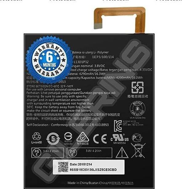 GILERINS Mobile Battery For  Lenovo Original L13D1P32 Battery for Lenovo Tab 3 Lepad with 6 Months Warranty *(C72)