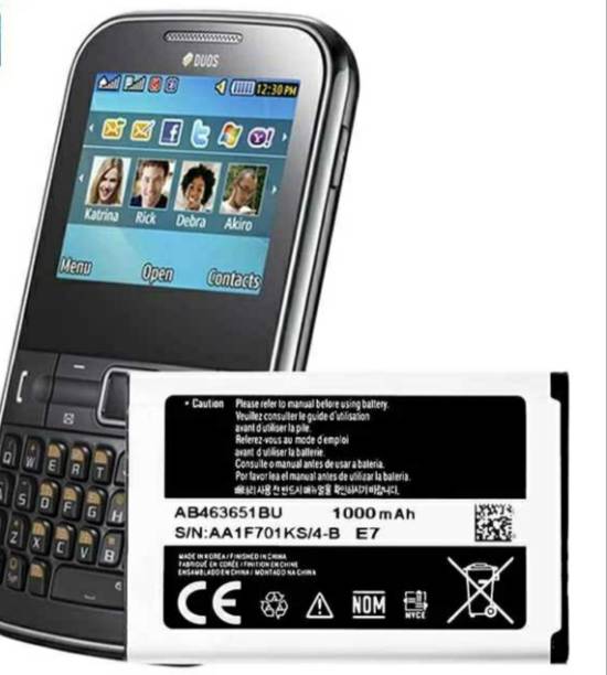TruOne Mobile Battery For  Samsung S5630/ C3782/ S5560/ C3370/ C3518/ J800/ J808/ F339/ S5296/ AB-463651BU