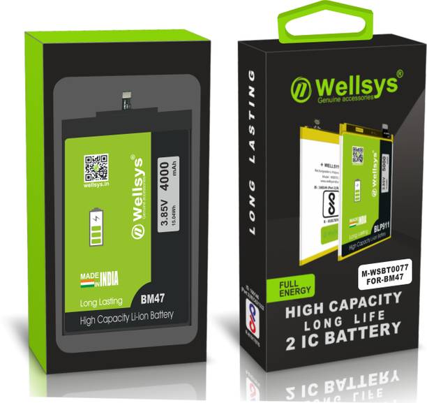 WELLSYS Mobile Battery For  Xiaomi MI Redmi 3S / Redmi 3S Prime / Redmi 4 / Redmi 4X (BM47 4000mAh)