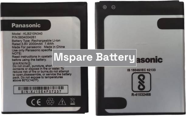 Mspare Mobile Battery For  Panasonic ELUGA i2 | Model KLB210N340 {2000mAH}