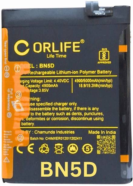 orlife Mobile Battery For  Redmi Note 11 | Note 11S | Note 12S | M4 Pro 4G | BN5D (1 Year Replacement Warranty)