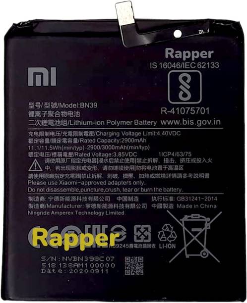 RAPPER Mobile Battery For  Redmi Go / Redmi Note 7 / Mi Play {3000mAH}