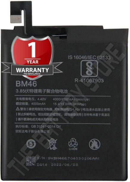 THE BATTERY STORE Mobile Battery For  Redmi BM46 Battery for Redmi Note 3/3 Pro 2015116, 2015161 with 1 Year Warranty