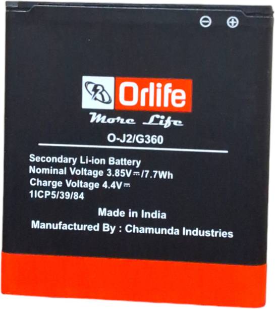 orlife Mobile Battery For  samsung J2/G360 |J2 2015 | J200F G360 | G361 100% Original (1 Year Replacement Warranty)