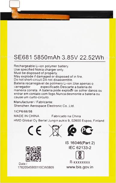 Safa Mobile Battery For  Nokia C30 - 6000mAh