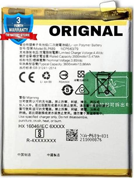 THE BATTERY STORE Mobile Battery For  Oppo k1 / R15x Battery BLP689/BLP683 SAME BATTERY ORIGINAI battery BLP689/BLP683 with 3 month warranty