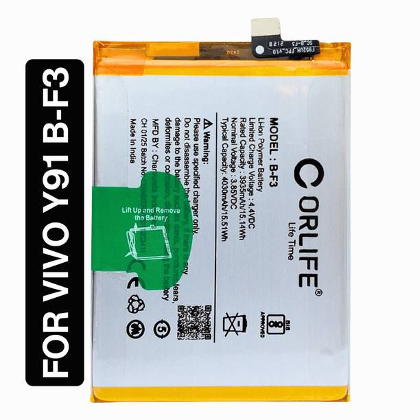 orlife Mobile Battery For  Vivo Y91, Y93, Y95, Y91i, B-F3 (1 Year Replacement Warranty )