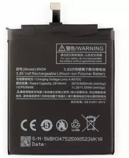 imbi Mobile Battery For  BN34 BN34 REDMI 5A / Mi-5A