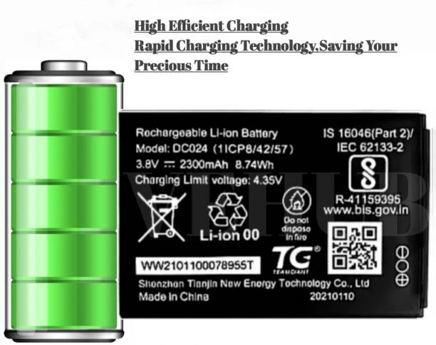 VEHUB Mobile Battery For  Airtel H12348 / DC024 / WD670 Compatible For Reliance/ Jio/Airtel My WiFi AMF-311WW 4G Hotspot/ZTE Wipod Airtel 4G Hotspot-2300mAh
