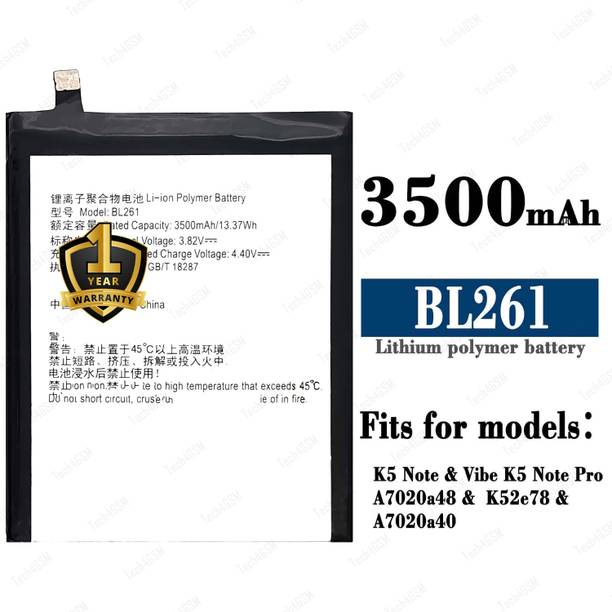 GSMArena Mobile Battery For  Lenovo BL261 Lenovo Vibe K5 Note (A7020a48, K52e78, A7020a40)