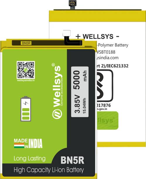 WELLSYS Mobile Battery For  XIAOMI Redmi A3 (BN5R) - 5000MAH