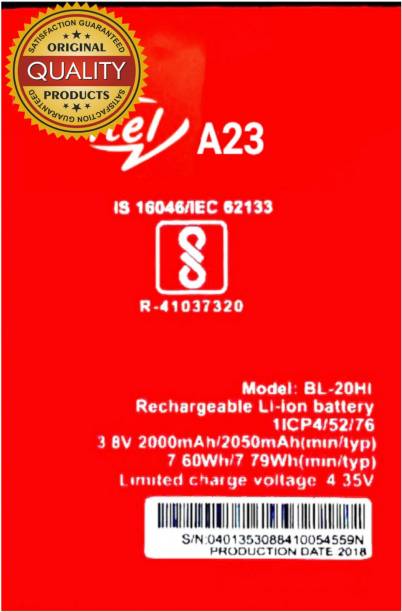 MATSV Mobile Battery For  Itel A 23/ BL-20HI/ 2000mAh