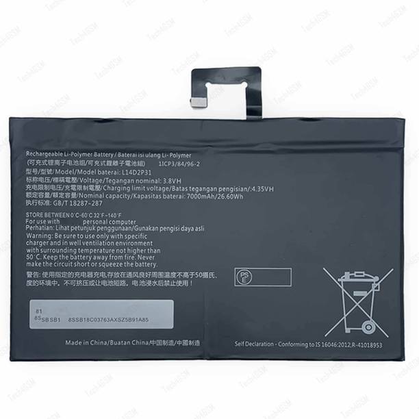GSMArena Mobile Battery For  Lenovo L14D2P31 Lenovo Tab 2 A10-30 (TB2-X30F, TB2-X30L, TB2-X30M)
