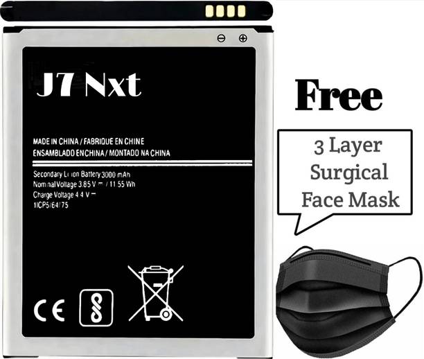 FEkart Mobile Battery For  Compatible Samsung Galaxy J7 NXT J701F/DS 3000mAh | Free Pollution Mask For Men Women Kids