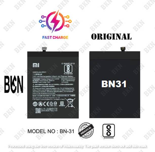 BKN Mobile Battery For  XIAOMI / REDMI / Mi BN31 Battery For Mi A1 battery /Mi 5X Mi A1 Redmi Note 5A Mi Redmi Y1 Redmi Y2