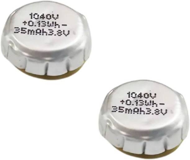 SixOhms Mobile Battery For  Universal 3.7V 35mAh Mini Round Rechargeable Li-Polymer Battery Pack of 2