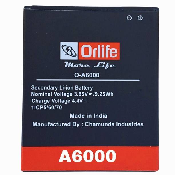 orlife Mobile Battery For  Lenovo A6000 | Leno A6000 Plus | BL242 ( 1 Year Replacement Warranty)