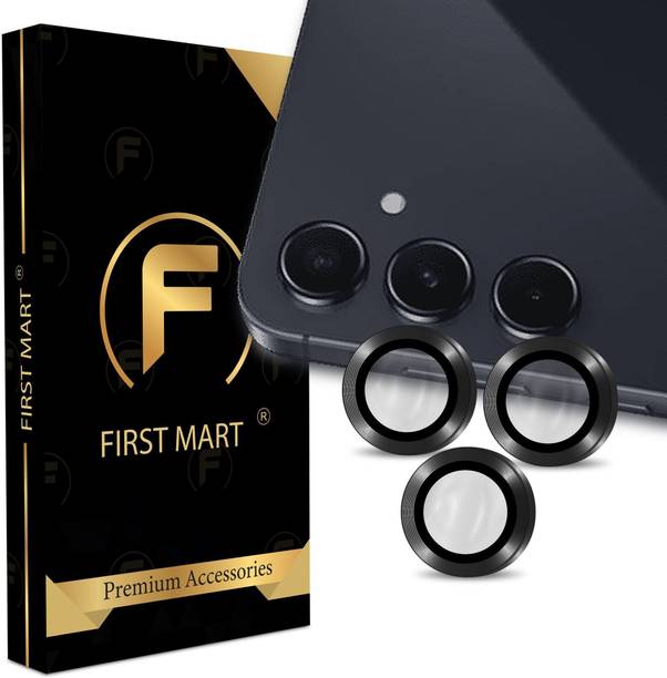 FIRST MART Back Camera Lens Ring Guard Protector for Samsung Galaxy A55 5G, Samsung A55 5G, Black Camera Ring