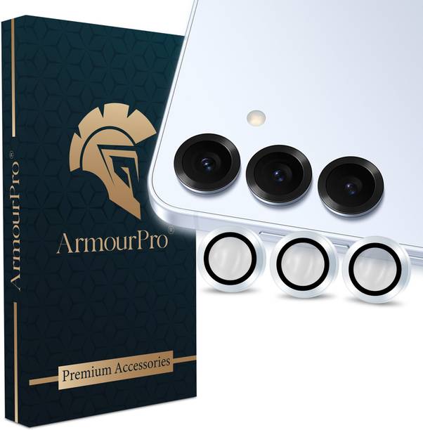 ArmourPro Back Camera Lens Ring Guard Protector for Samsung Galaxy S25 5G, Samsung S25 5G, Icy Blue Camera Rings