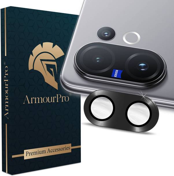 ArmourPro Back Camera Lens Ring Guard Protector for Vivo V60 5G, Vivo V6, Black Camera Ring