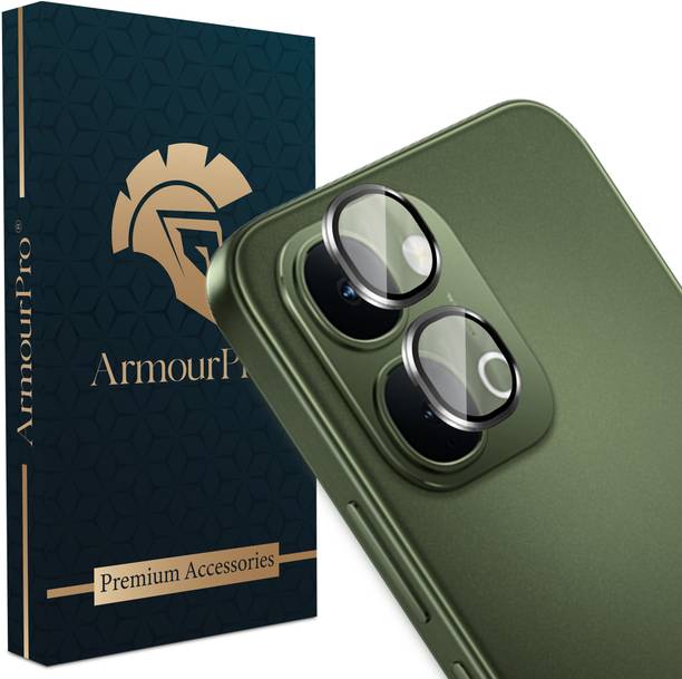 ArmourPro Back Camera Lens Ring Guard Protector for Vivo T5x 5G, Vivo T5x, Black Metal Alloy Camera Rings